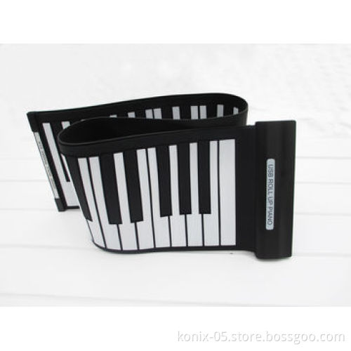 Flexible USB MIDI roll up piano
